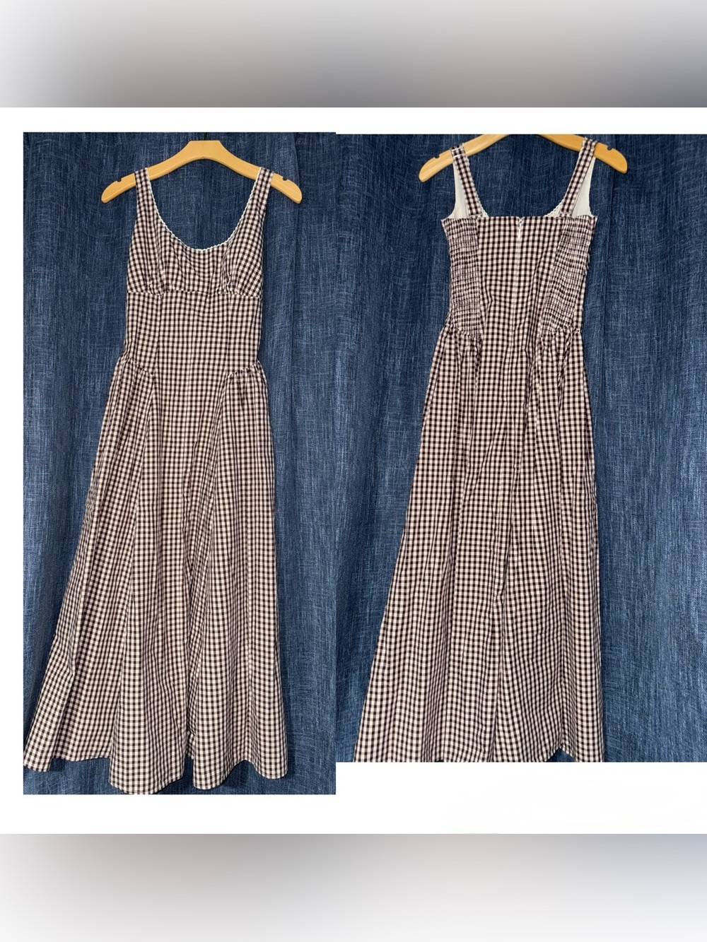 Abercrombie & Fitch Bra-Free Dylan Midi Dress in Mahogany Pattern Size S - Picture 5 of 13